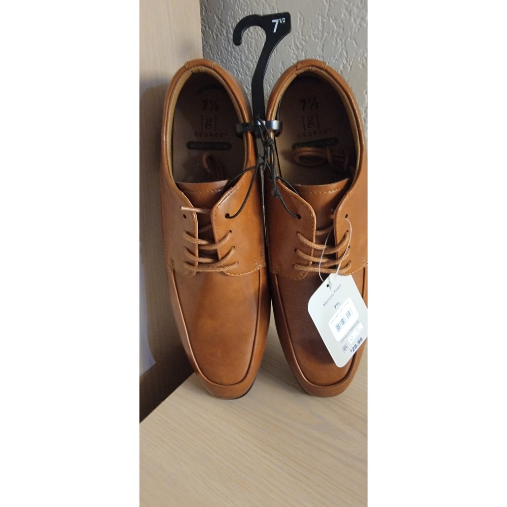 M GE Tommy‎ Dress Oxford Memory Foam Brown Size 7 1/2
